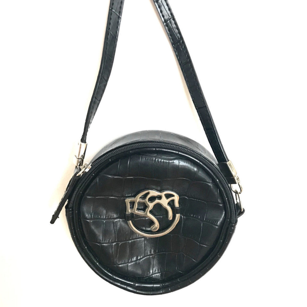 Braccialini Extra Small Black Leather Crossbody Bag Handbag Made in Italy